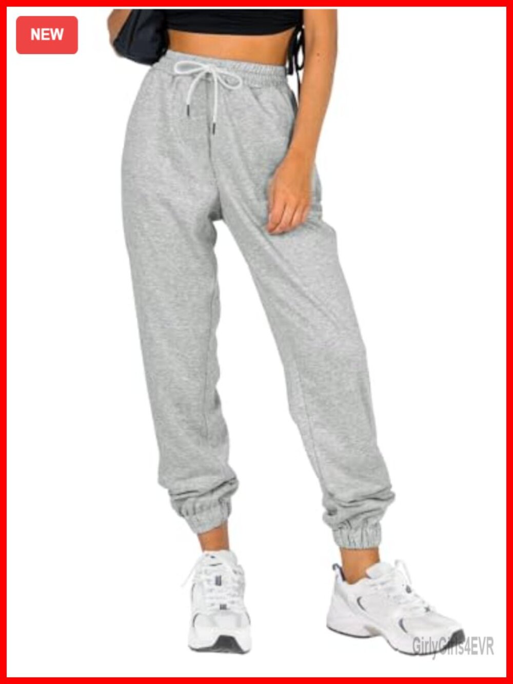Women's Baggy Sweatpants High Rise Joggers Lounge Pants with Pockets